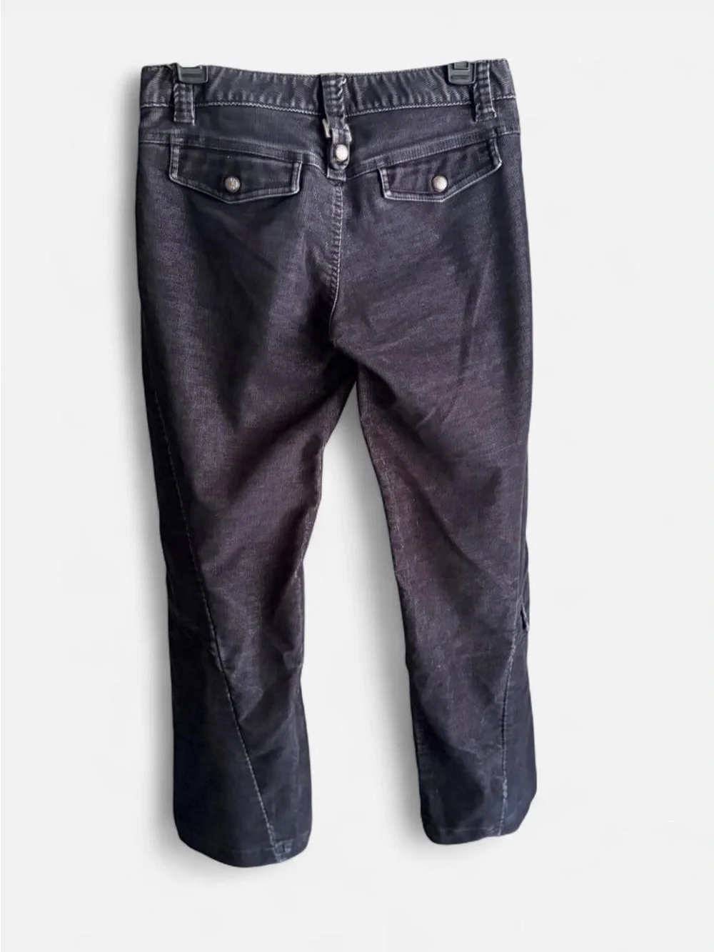 Athleta Black Corduroy Straight-Leg Pants for Fall